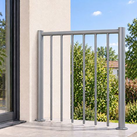 Ringhiera Acciaio Gris  - Corrimano PVC - Lunghezza 1.00m - RE-I-RV-PVC-EXT (1/4)