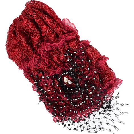 Bandeau Élastique Respirant pour Cheveux Femmes Accessoire Tête Rouge Bordeaux (1/5)