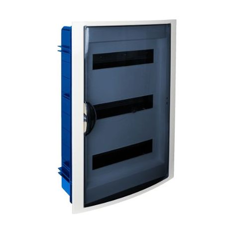 5260PFHGW Tableau électrique encastrable sur placo 42 modules - porte vitrée - 544x362x113mm (1/3)