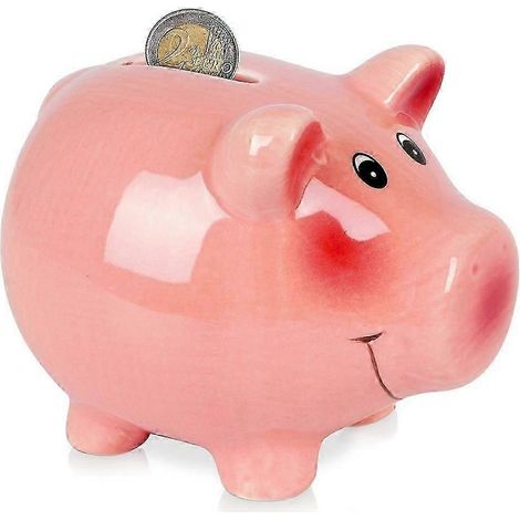Tirelire cochon en céramique : Un joli cochon rose pour vos économies (1/5)