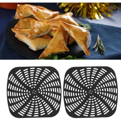 Tapis en silicone réutilisable et résistant aux rayures pour friteuse à air Ninja Foodi AG301 (noir) (1/5)