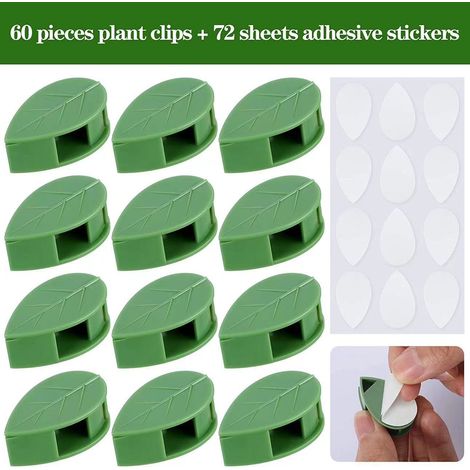 Kletterpflanzenclips für Efeutute, Pflanzenstützen, selbstklebende Kletterpflanzenclips, Kabelmanagement (10 Stück) (1/4)