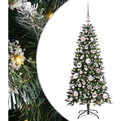 Sapin de Noël，Arbre de Noël artificiel avec 150 LED Vert 55 x 55 x 120 cm CFW59025 (1/5)