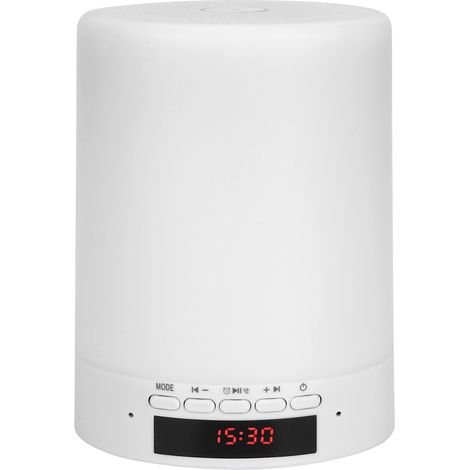 Enceinte Bluetooth avec veilleuse tactile, lampe LED à couleur changeante, réveil intelligent et lecteur MP3 (1/5)