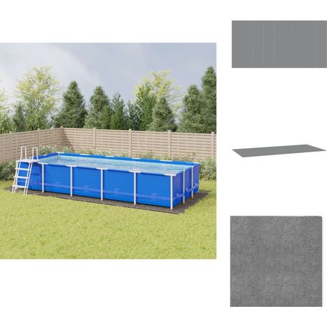 Poolabdeckungen & -unterlagen - Living Pool-Bodentuch Hellgrau 999x500 cm Polyester Geotextil