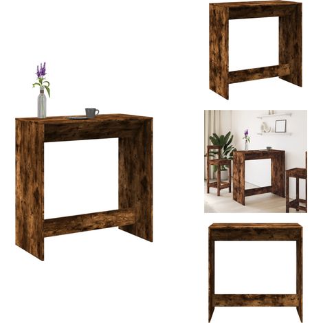 Table de bar chêne fumé 102x50x103,5 cm bois d'ingénierie - Table De Bar - Tables De Bar - Table De Pub - Table De Bar De Cuisine (1/5)