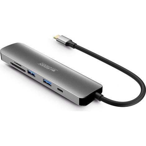 MHC45UF base para portátil y replicador de puertos Alámbrico USB 3.2 Gen 1 (3.1 Gen 1) Type-C Gris