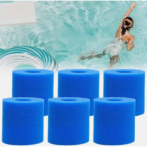 Filterkartuschen für Intex Typ H Poolfilter – waschbarer, wiederverwendbarer Schaumstofffilterschwamm – 6 Stück (1/5)