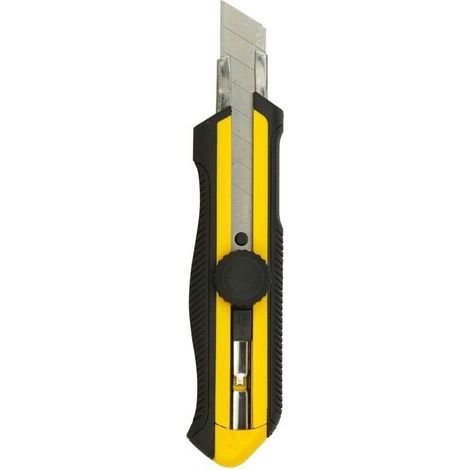 Cutter 25 Mm Corps Bi-Matière Blocage De La Lame, Lame Sécable En 7, Livré Avec 1 Lame (1/4)