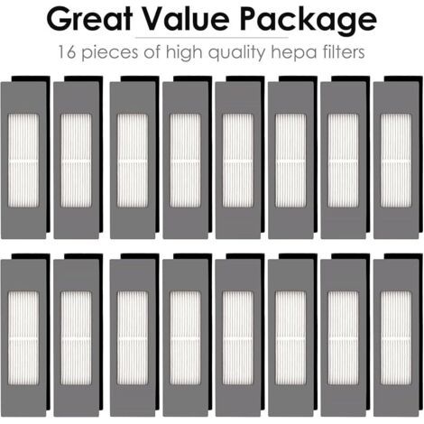 FOREHILL (16 Pièces) N10 Filtre HEPA Pour Robot Aspirateur Ecovacs DEEBOT OZMO N10 N10 Plus 920 950 T8 AIVI Max T9 T5 N5 N7 N8+ N8 Pro Plus (1/4)