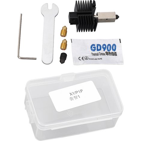 Kit d'extrudeuse Hot End pour imprimante 3D, ensemble de buses Hotend détachables pour Bambu Lab X1 P1P Carbon Type 2 (1/5)
