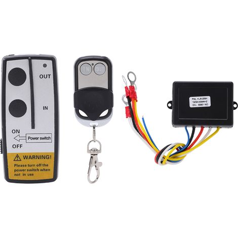 GARRYFIZH Contacteur de Relais de Solénoïde de Treuil 12 V/24 V CC avec 1 Pièces de Télécommande de Treuil sans Fil Kit de Relais de Treuil Universel pour ATV UTV Camion Motoneige Tondeuse