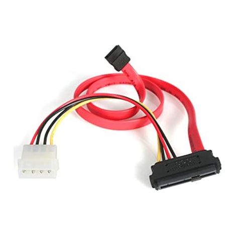 StarTech.com SAS auf SATA Slimline Kabel - SAS SATA SFF-8482 mit LP4 IDE Stromkabel (1/5)