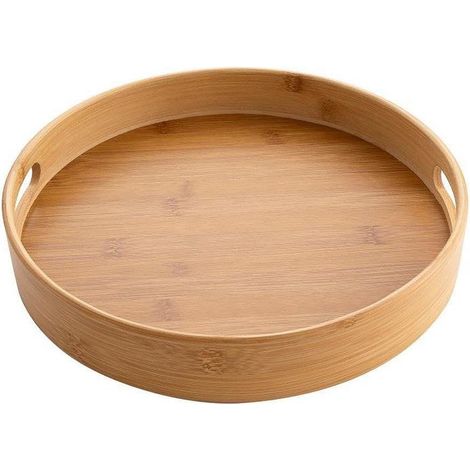 Plateau rond en bambou Florina Bambou 30 x 5 (1/2)