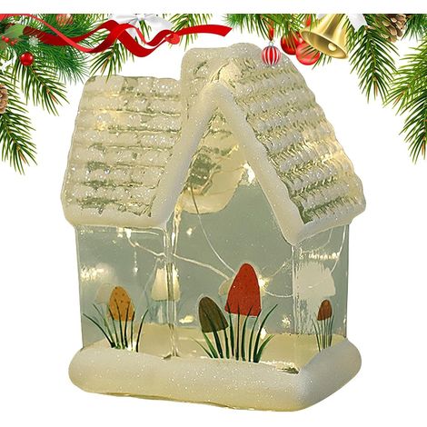 Light-up Christmas Village House, Christmas Village Collection, LED Christmas Village Houses, Décoration de Noël intérieure, Christmas Village Buildings, Christmas House With LED (1/5)