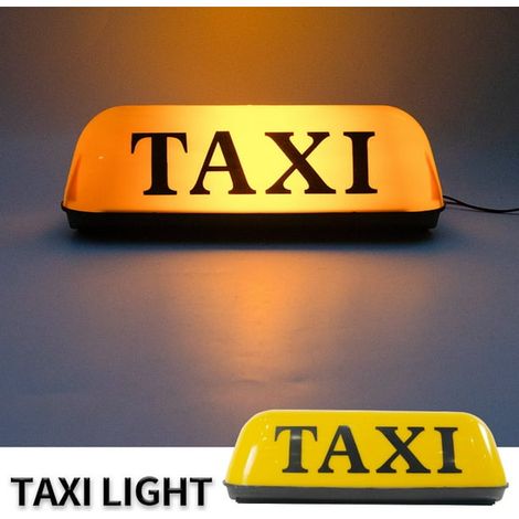 Led Illuminated Magnetic Waterproof Cab Roof Topper Universal Taxi Top Light (1/5)