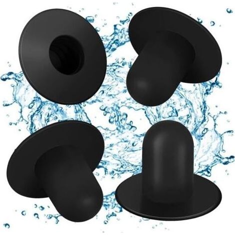 Bouchons muraux pour Piscine Intex & Bestway - Lot de 4 - Blanc - 3,2 cm de diamètre (1/4)