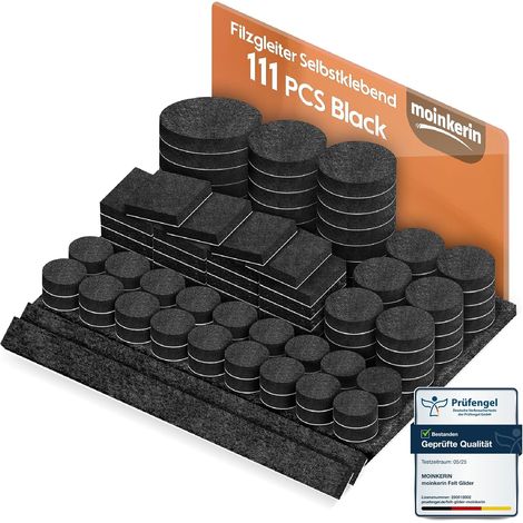 Patins Feutre Autocollant 111 Pièces Patin Chaise Feutre Auto-Adhésifs Tampon Meuble 5mm D'épaisseur Anti-Rayures (1/5)