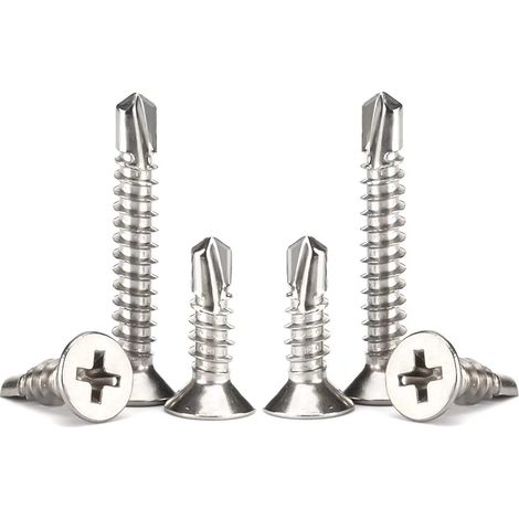 Vis Autoforeuse - Vis à Tôle Auto-Perceuses à Tête Phillips Plate Vis Inox M3.9×19mm,50 pcs (1/5)