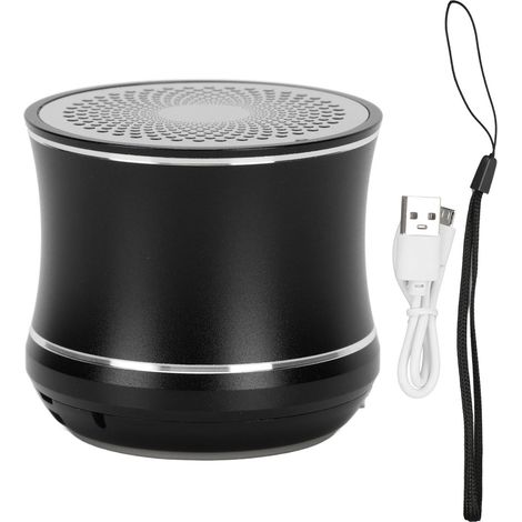 Enceinte Bluetooth Mini IP67 Étanche, Auto-Connexion, Portable avec Radiateur de Graves pour Salle de Bain, Vélo, Voiture, Noir (1/5)