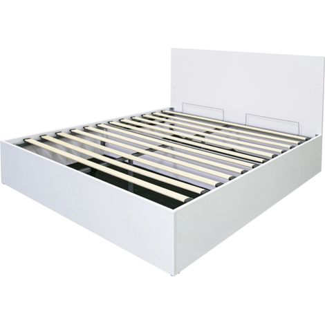 letto matrimoniale  contenitore bellahome "double" bianco 160x190 cm (1/4)