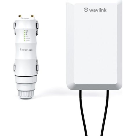 AP-Basisstation für drahtlose Signalverstärkung im Außenbereich, PoE-Verstärker, PoE-Netzteil, WLAN-Repeater mit großer Reichweite, EU-Stecker (1/4)