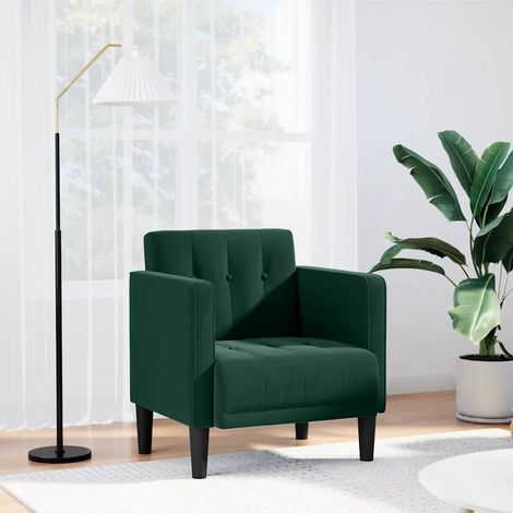 Teenpull – Sessel mit Armlehnen Dunkelgrün 53 cm Samt (1/5)