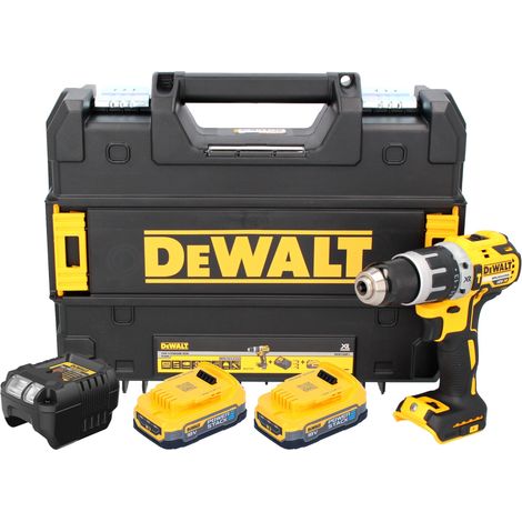 Trapano a percussione a batteria DeWalt DCD 796 E2T 18 V 70 Nm senza spazzole + 2x batteria Powerstack 1,7 Ah + caricabatterie + TSTAK (1/5)