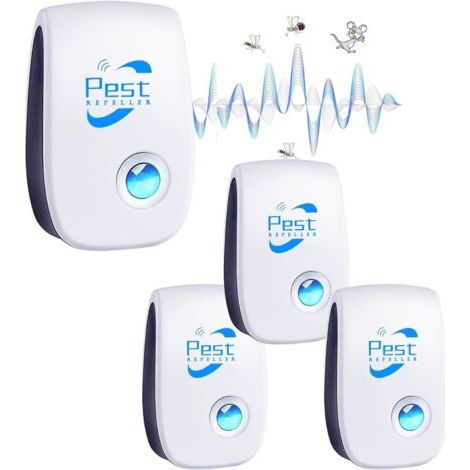 Répulsif Ultrason Anti-Rongeurs Insectes, 4 pcs Ultrason Anti Moustique Ultrason Souris et Rats, Intérieur Répulsif Électronique Insectes pour Souris, Rats Fourmis Araignées Moustiques (1/5)