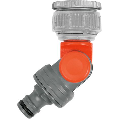 Gardena - Winkelhahnstück für Wasserhahn mit 33,3 mm (G 1)-Gewinde und  für Wasserhahn mit 26,5 mm (G 3/4)-Gewinde, verpackt - 02999-20