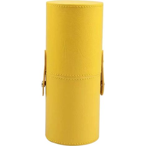 Boîte de rangement portable pour pinceaux de maquillage en cuir PU à boucle dissimulée quatre couleurs (1/5)