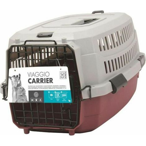 m-pets Viaggio Carrier S Transportbox Bordeaux und Grau