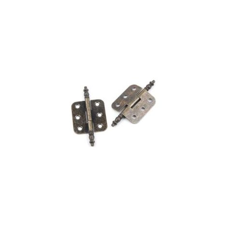 Bisagras antiguas de 70 x 35 mm, bisagras vintage para puertas de armarios, 6 agujeros, bisagras plegables retro, bisagras decorativas de hierro, bisagras antiguas para puertas de muebles, cajones, ar (1/4)
