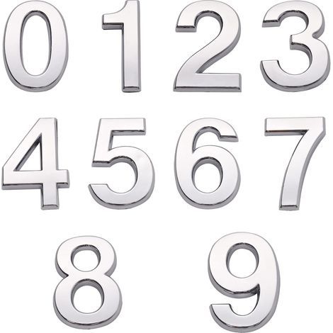 Self-adhesive house numbers for mailbox, door numbers 0-9, residence numbers, 7cm (1/5)