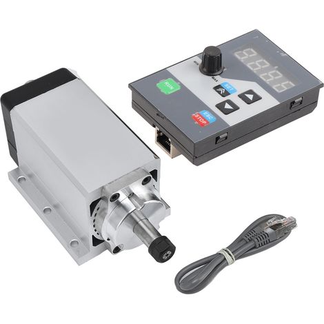 Kit Moteur de Broche Refroidi par Air 0.55Nm 700W Moteur Sans Balais + Variateur 600W Pince ER11A 220V AC (1/5)