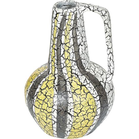 Dekovase MALAKKA Keramik 34 cm Bunt