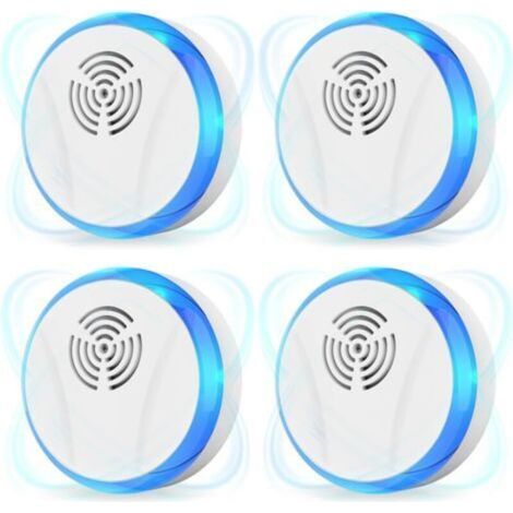 Répulsif anti-moustiques à ultrasons, pack de 4 pour insectes, moustiques, fourmis, souris, réduit les moustiques d'intérieur (1/4)