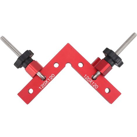 Règle de positionnement à 90°, fixation de panneau de menuiserie à Angle droit en forme de L 120x120mm (1/5)