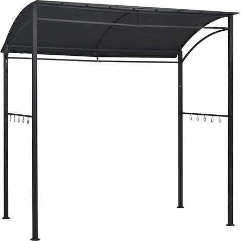 Belvédère de barbecue 215x150x220 cm Anthracite Acier (1/5)