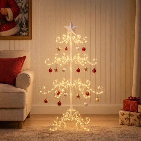 vidaXL Árbol de Navidad de metal KUOPIO 90 cm acero White (1/5)