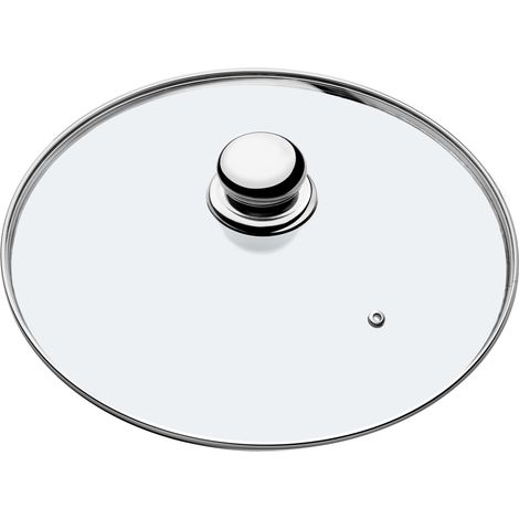 KADAX Tapa de Vidrio con Mango de Acero, Accesorio Culinario para Realzar Tus Ollas, Ollas y Sartenes al Cocinar (26 cm) (1/5)