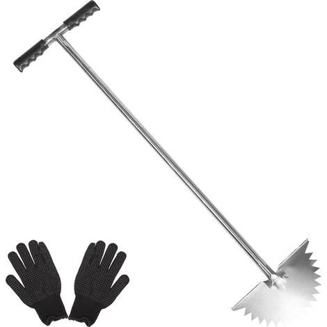 Outil de Bordure de Jardin Demi-Lune Dents de Scie, Poignée Longue, Acier Inoxydable et Plastique, Facile à Utiliser pour Aménagement Paysager et Trottoirs (1/5)