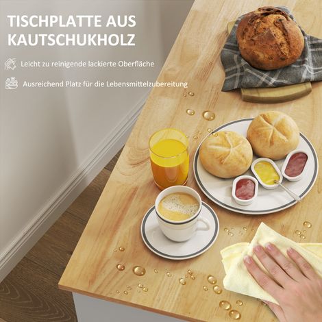 Küchenwagen, Kücheninsel auf Rädern, Küchenwagen mit Fächern, Schrank und Arbeitsfläche, weiß. (1/5)