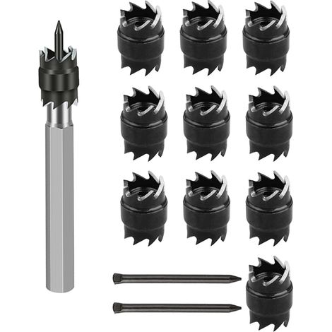 Lot de 13 forets à souder par points, accessoire de soudure, perforatrice de panneau de corps, coupe-métal pour perceuse de 9,5 mm (1/5)