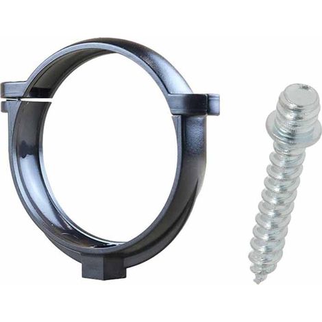 Arcanaute – Collier tube de descente Ø80 anthracite – Raccord pour gouttière – Vis 7x40mm pour montage sur support maçonné ou bois
