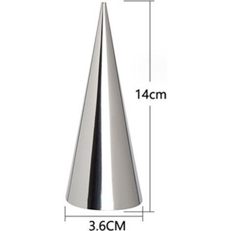 Ein Set aus 10 konischen Edelstahlformen, konischen Edelstahlformen