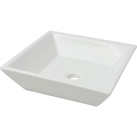 Lavabo carrée Céramique Blanc 41,5 x 41,5 x 12 cm (1/5)