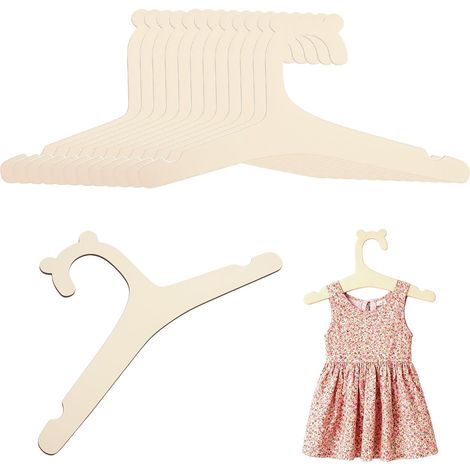 Set mit 12 Holzkleiderbügeln für Kinder, Babykleiderbügel aus Holz, Kinderkleiderbügel aus Holz für Babykleidung, Hemden, Jacken, Hosen, Kleiderschränke (1/5)