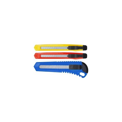 Taglierino tutto plastica Designazione confezione da 3 taglierini (9 mm x 2 + 18 mm x 1) larghezza