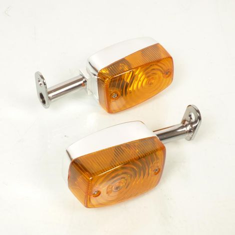 Paar Blinker verchromt Typ Luxor 2008 für Mofa MBK 51 (1/5)